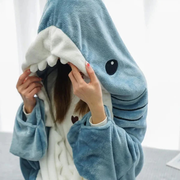 Super Soft Wearable Shark Blanket